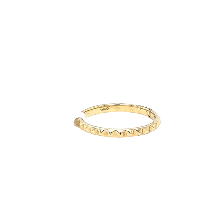 14K Yellow Gold Pyramid Band Ring