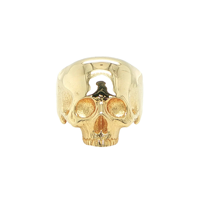 14K Yellow Gold Skull Fashion Ring