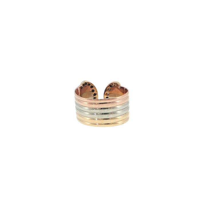 Cartier Trinity 18K Tri-Color Gold Diamond Ring