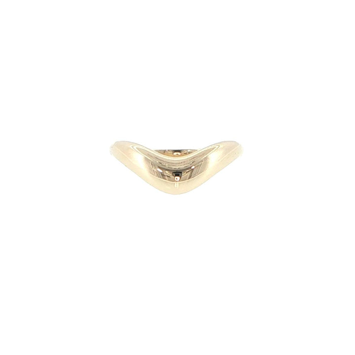 14K Yellow Gold V-Shape Contour Band