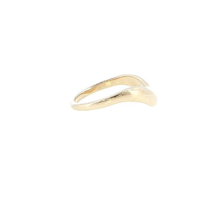 14K Yellow Gold V-Shape Contour Band