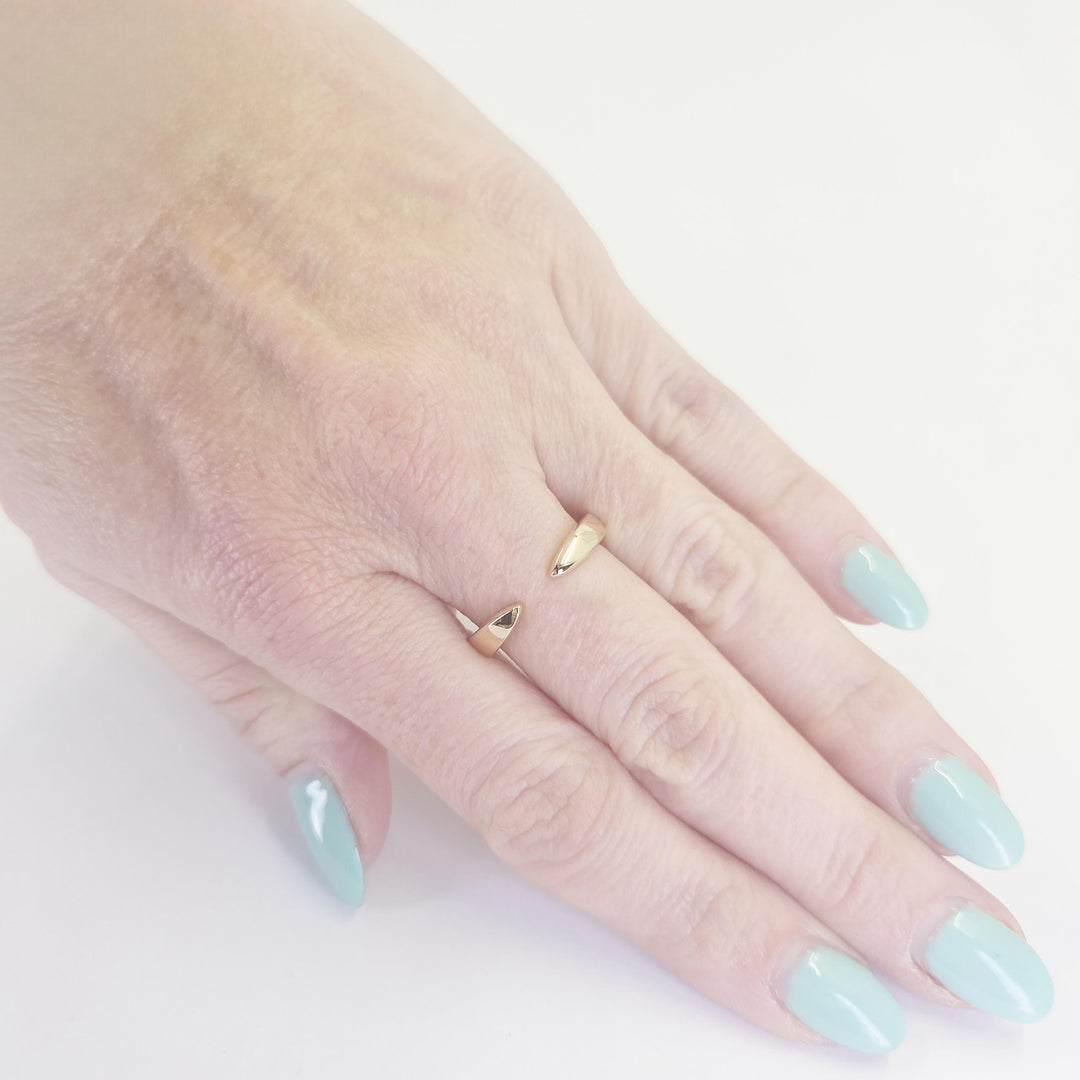 14K Yellow Gold Reverse Tapered Open Band