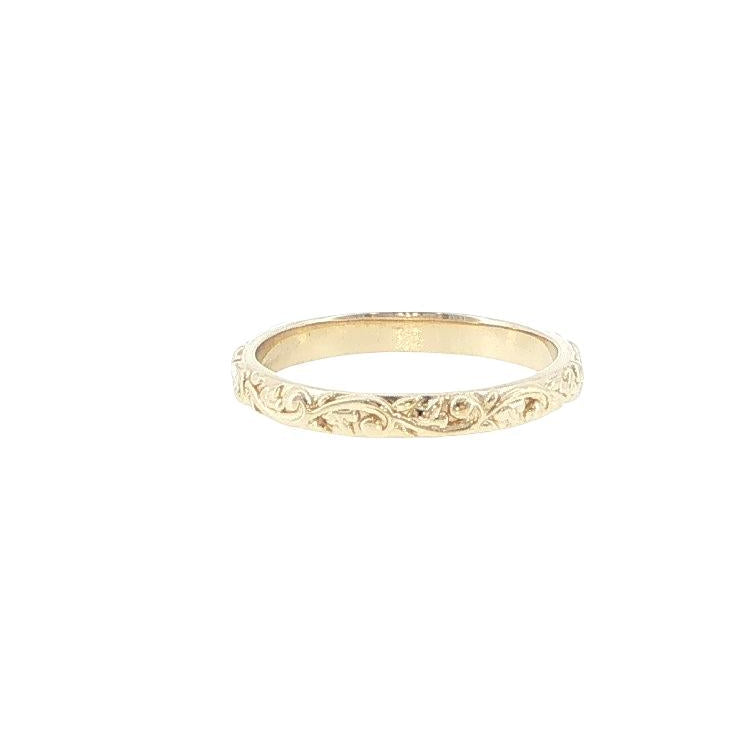 14K Yellow Gold 2.5mm Sculptural Ring