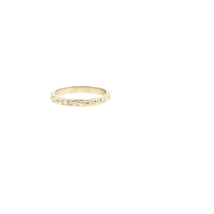 14K Yellow Gold 2.5mm Sculptural Ring