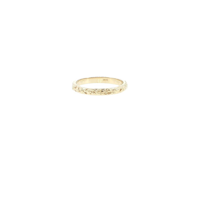 14K Yellow Gold 2.5mm Sculptural Ring