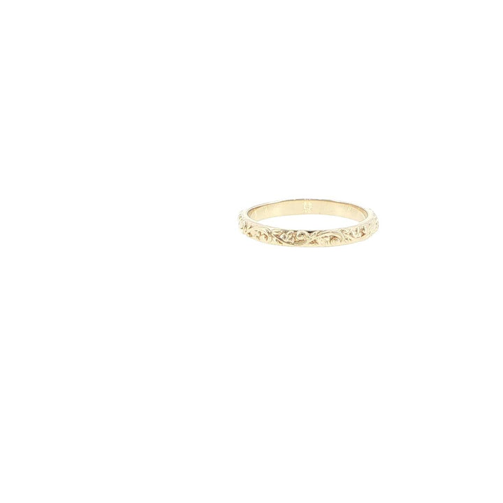 14K Yellow Gold 2.5mm Sculptural Ring