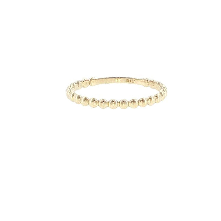 14K Yellow Gold 2mm Stackable Bead Ring