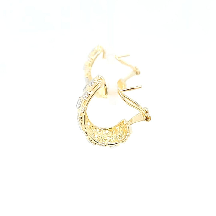 Two Tone Basketweave Earrings