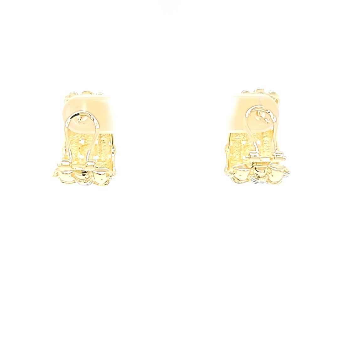 Two Tone Basketweave Earrings