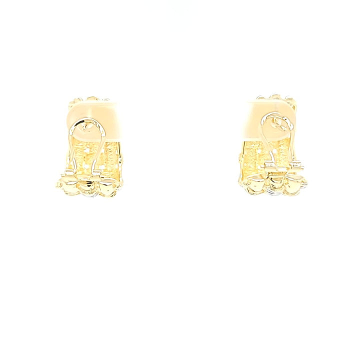 Two Tone Basketweave Earrings