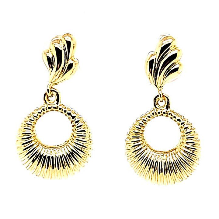 Ribbed Dangle Earrings
