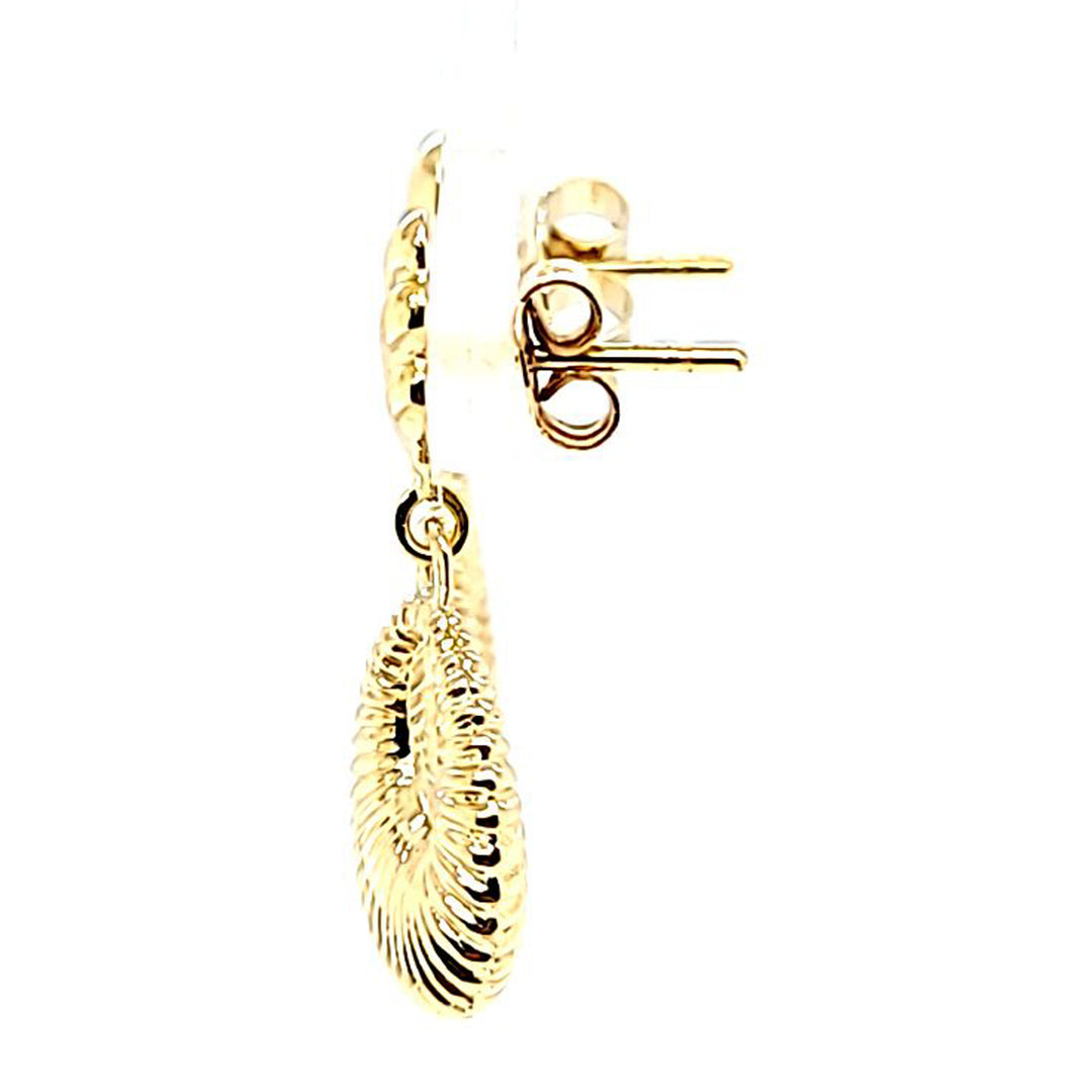 Ribbed Dangle Earrings