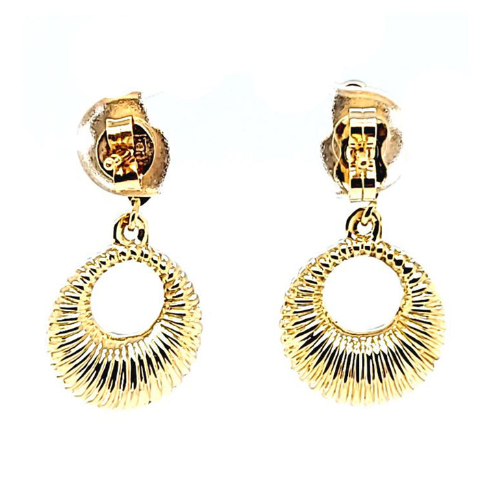 Ribbed Dangle Earrings
