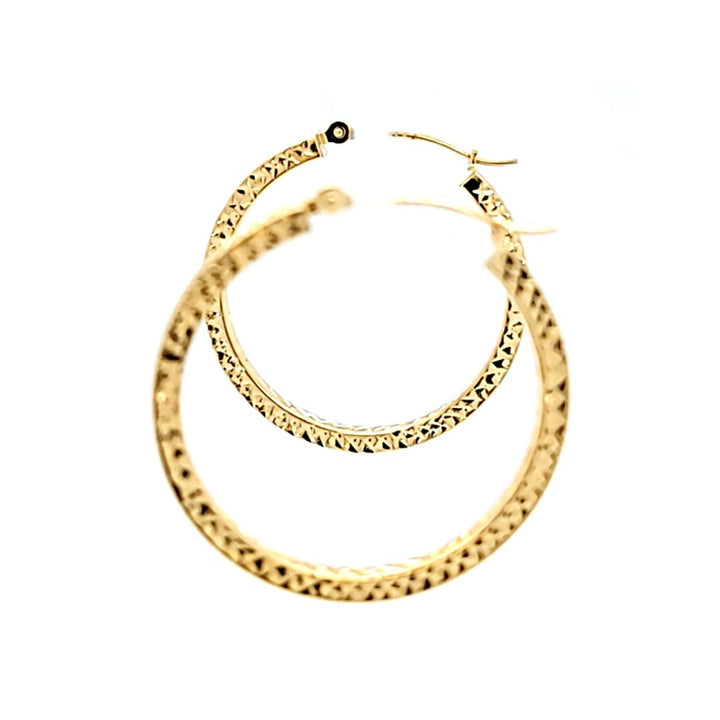 2.2mm Squared Edge Hoop Earrings