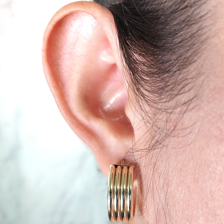 8mm Wide Hoop Earrings
