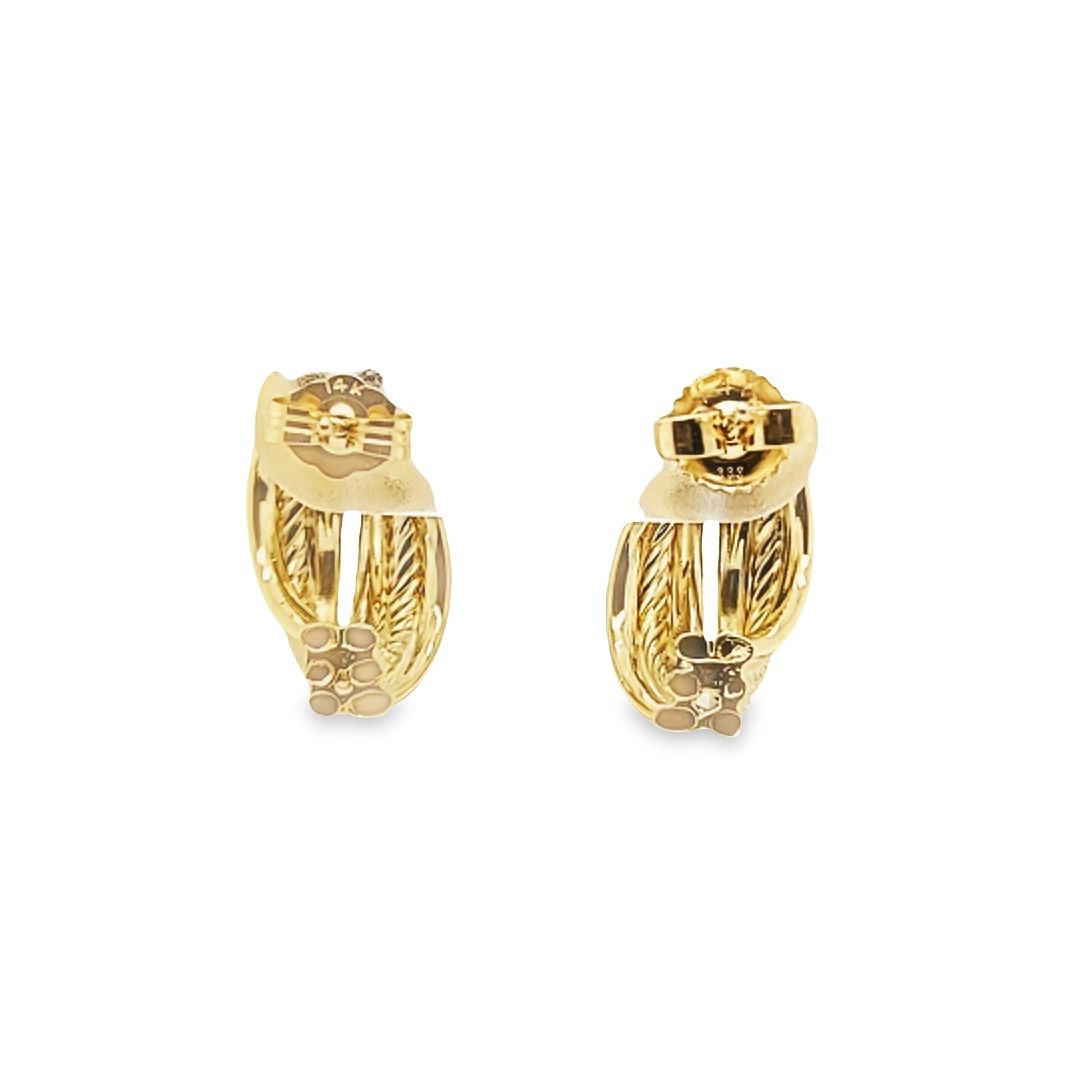 Twisted Rope and Tube Earrings