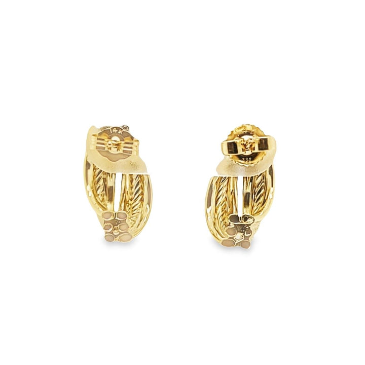 Twisted Rope and Tube Earrings