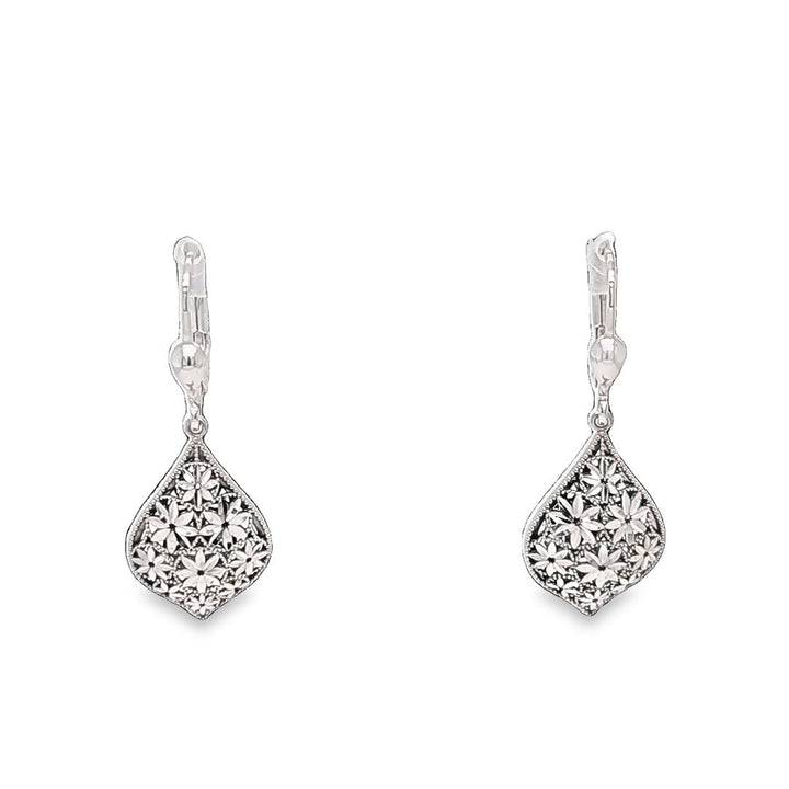 Pear Drop Floral Earrings