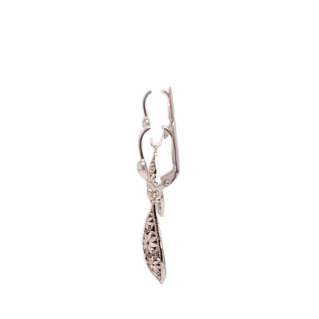 Pear Drop Floral Earrings