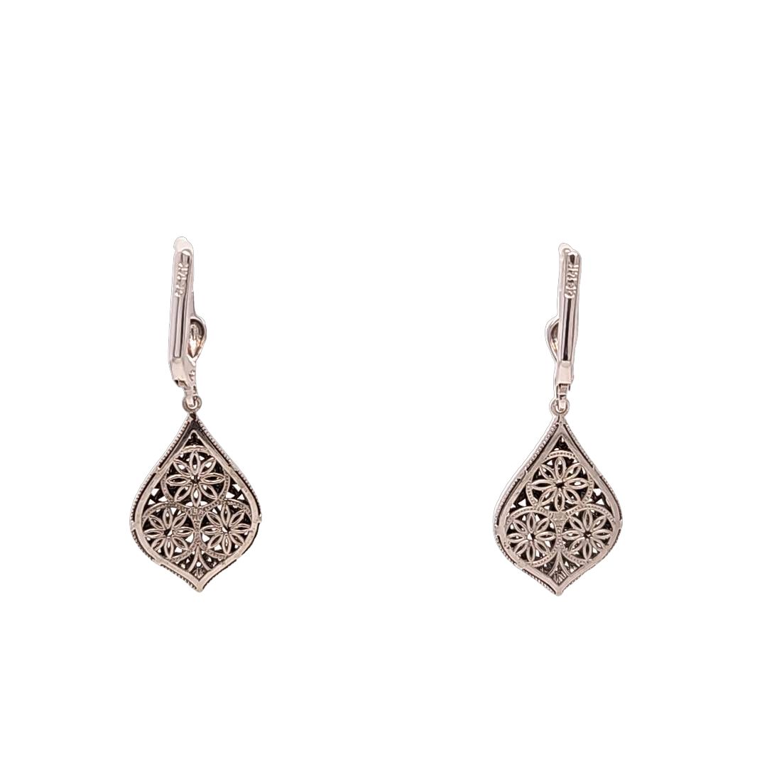 Pear Drop Floral Earrings