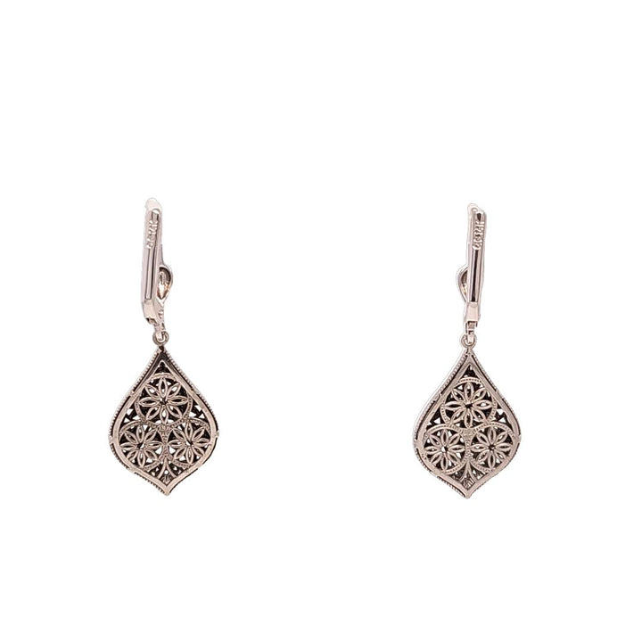 Pear Drop Floral Earrings