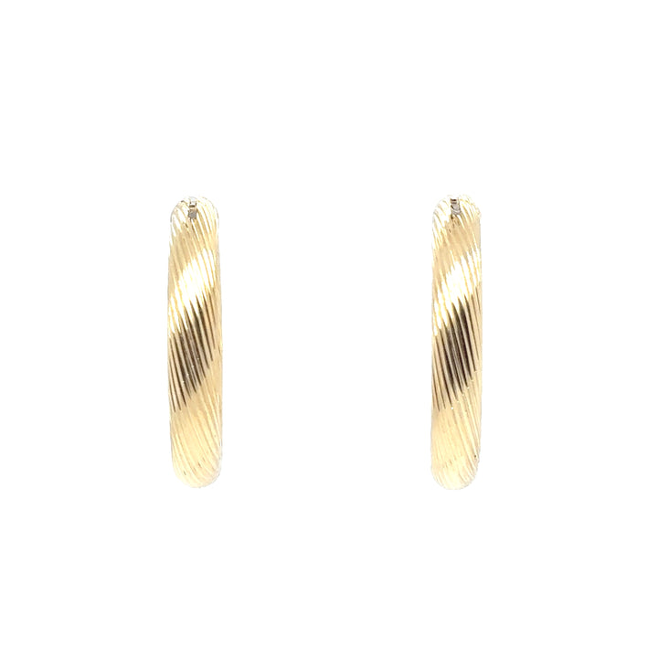 18K Yellow Gold Hoop Earrings
