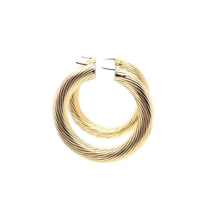 18K Yellow Gold Hoop Earrings