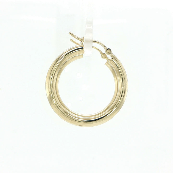 14K Yellow Gold Polished Hoop Earrings