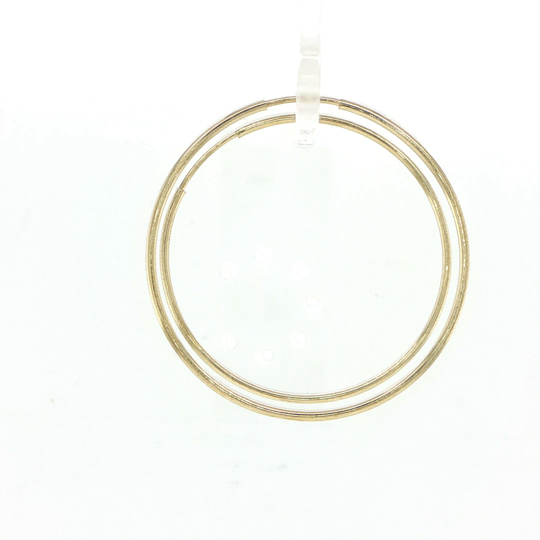 1.2mm 14K Yellow Gold Endless Hoop Earrings