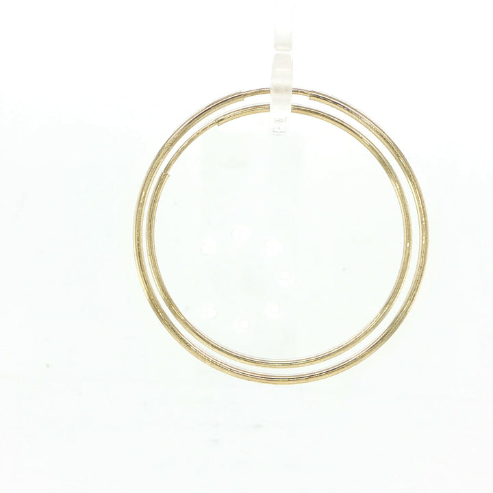 1.2mm 14K Yellow Gold Endless Hoop Earrings