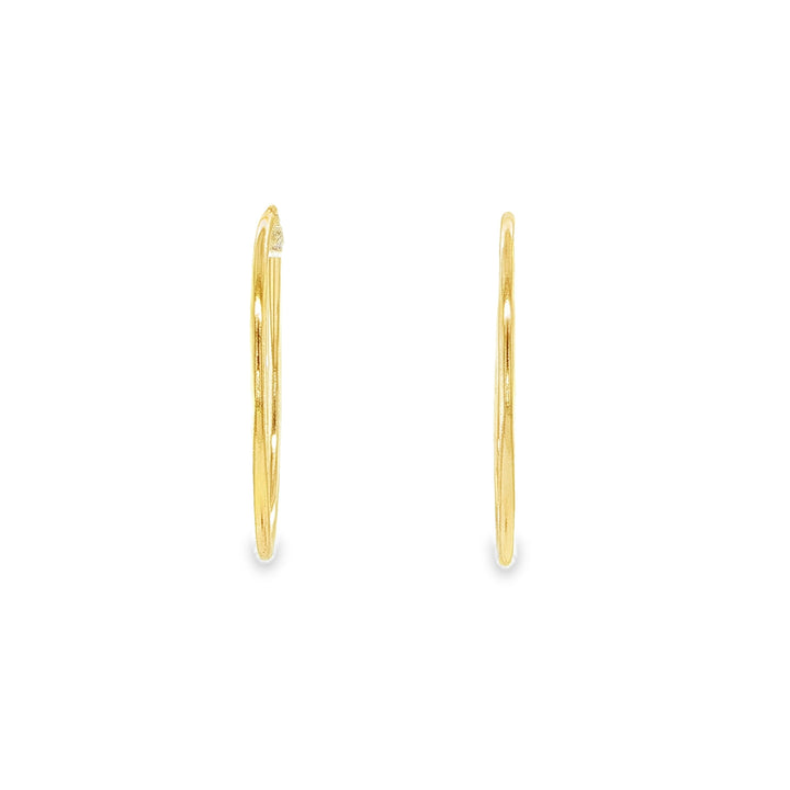 14K Yellow Gold Endless Hoop Earrings