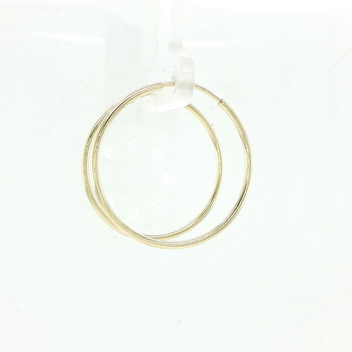 14K Yellow Gold Endless Hoop Earrings