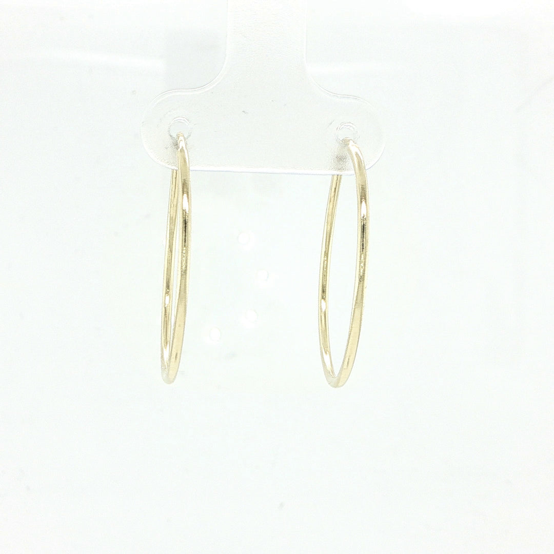 14K Yellow Gold Endless Hoop Earrings