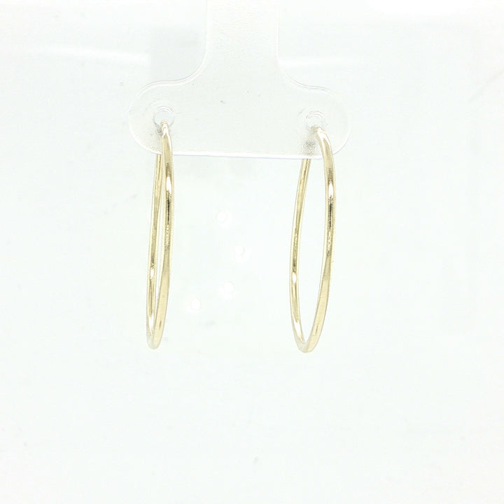 14K Yellow Gold Endless Hoop Earrings