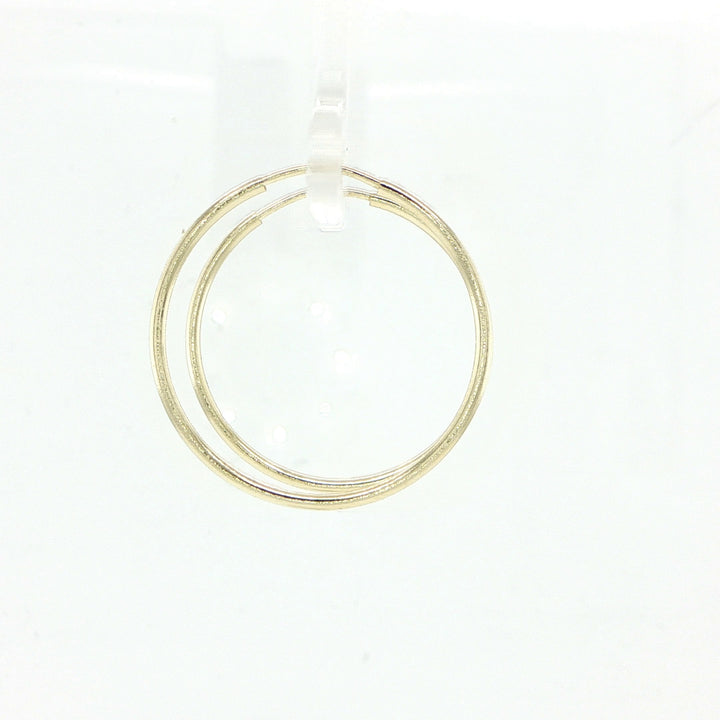 14K Yellow Gold Endless Hoop Earrings