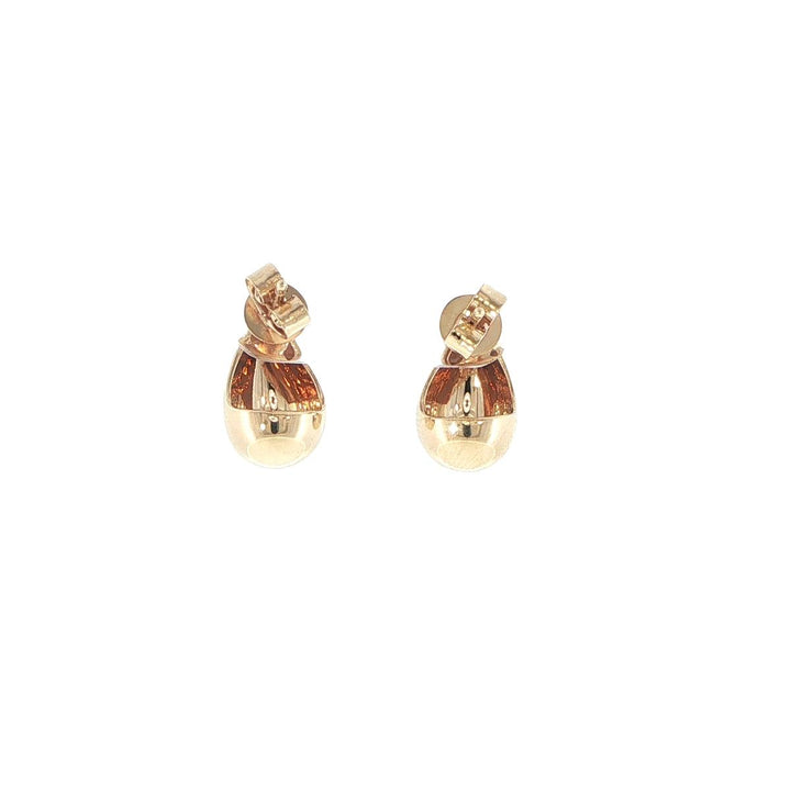 14K Yellow Gold High Polish Teardrop Stud Earrings