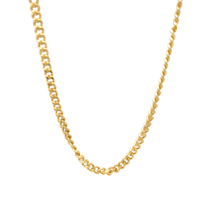 18K Yellow Gold Curb Link Necklace