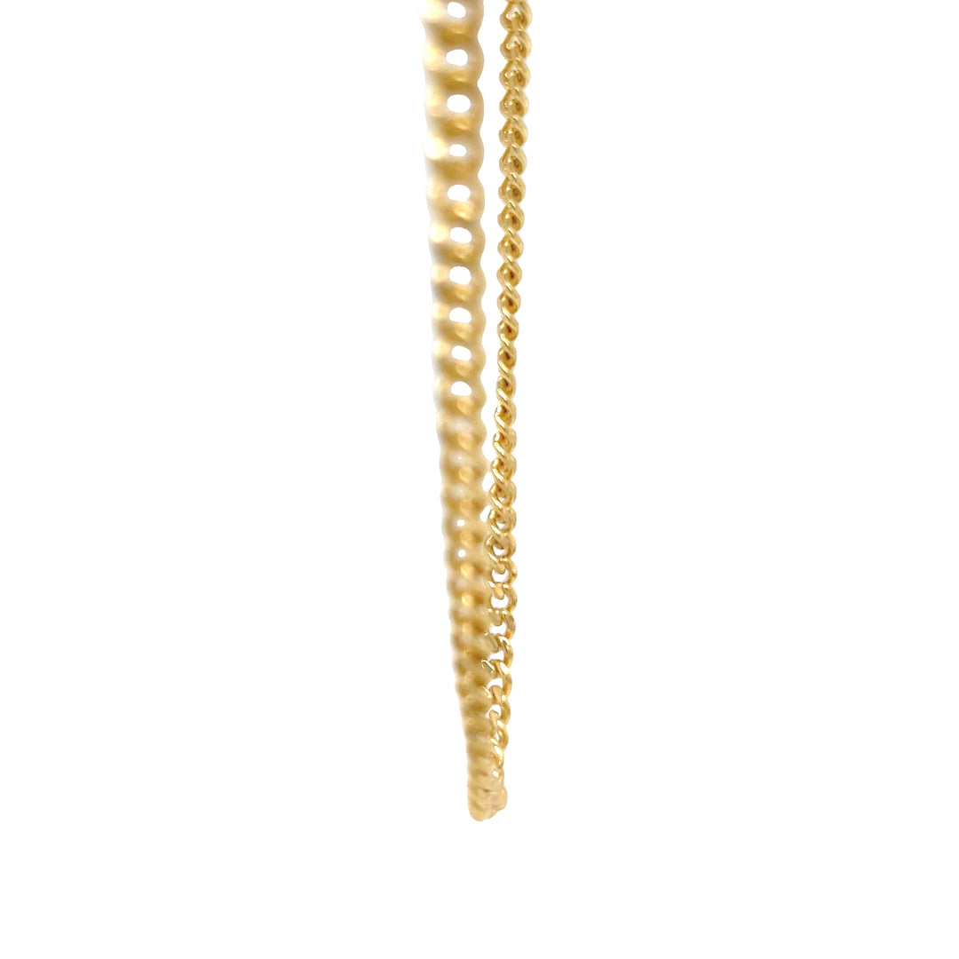 18K Yellow Gold Curb Link Necklace