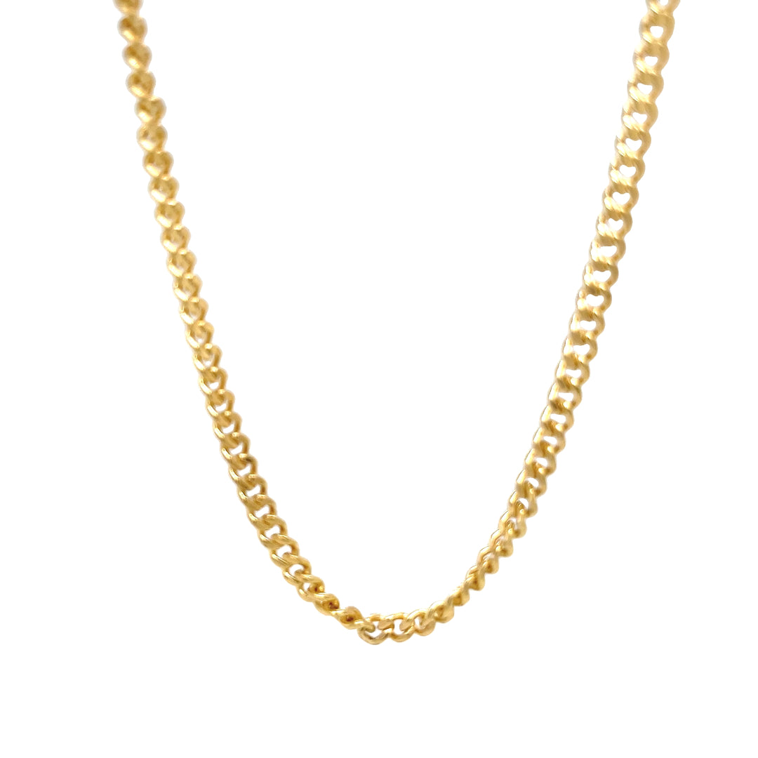 18K Yellow Gold Curb Link Necklace