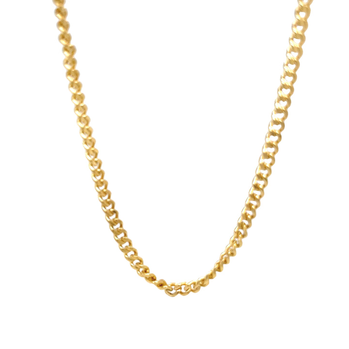 18K Yellow Gold Curb Link Necklace