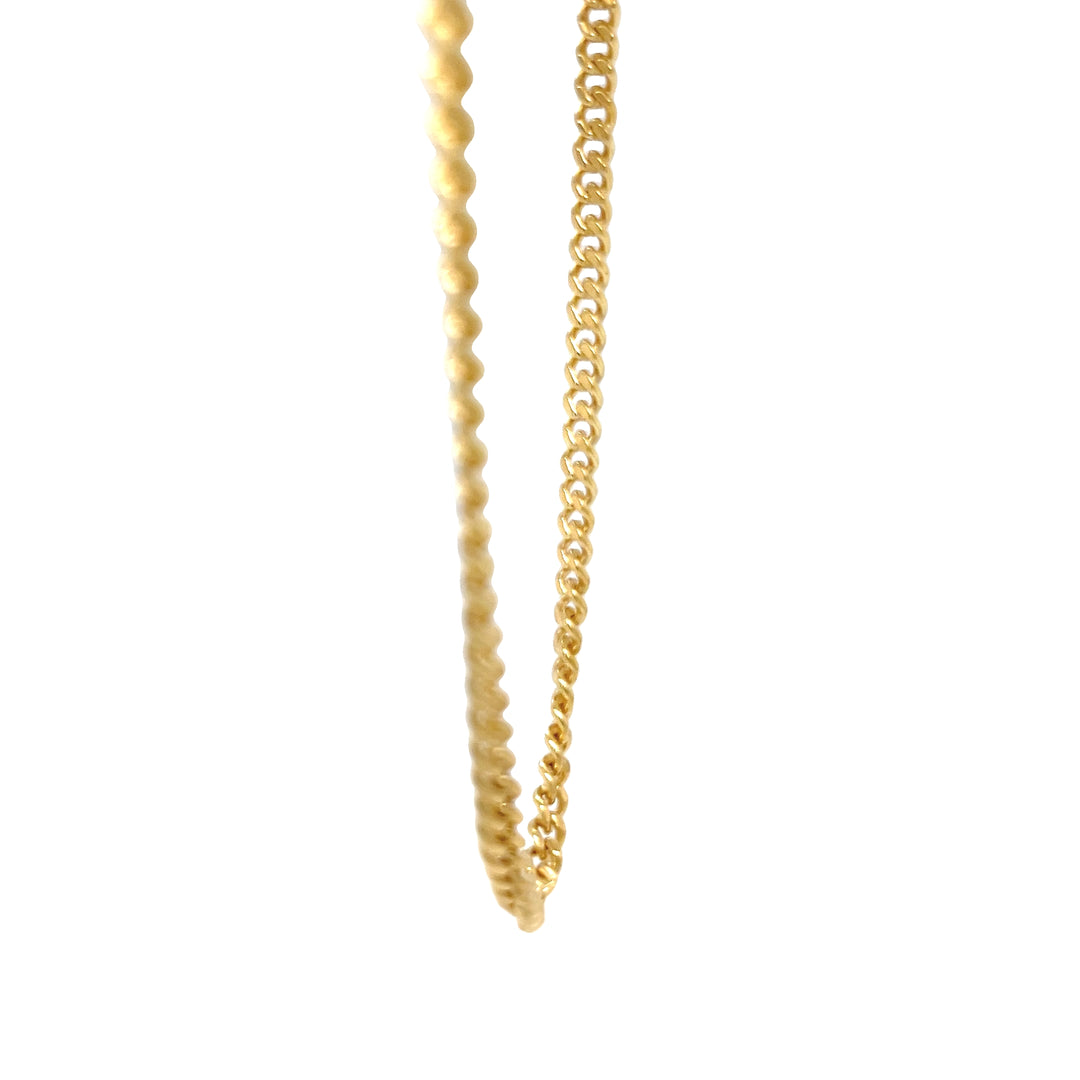 18K Yellow Gold Curb Link Necklace