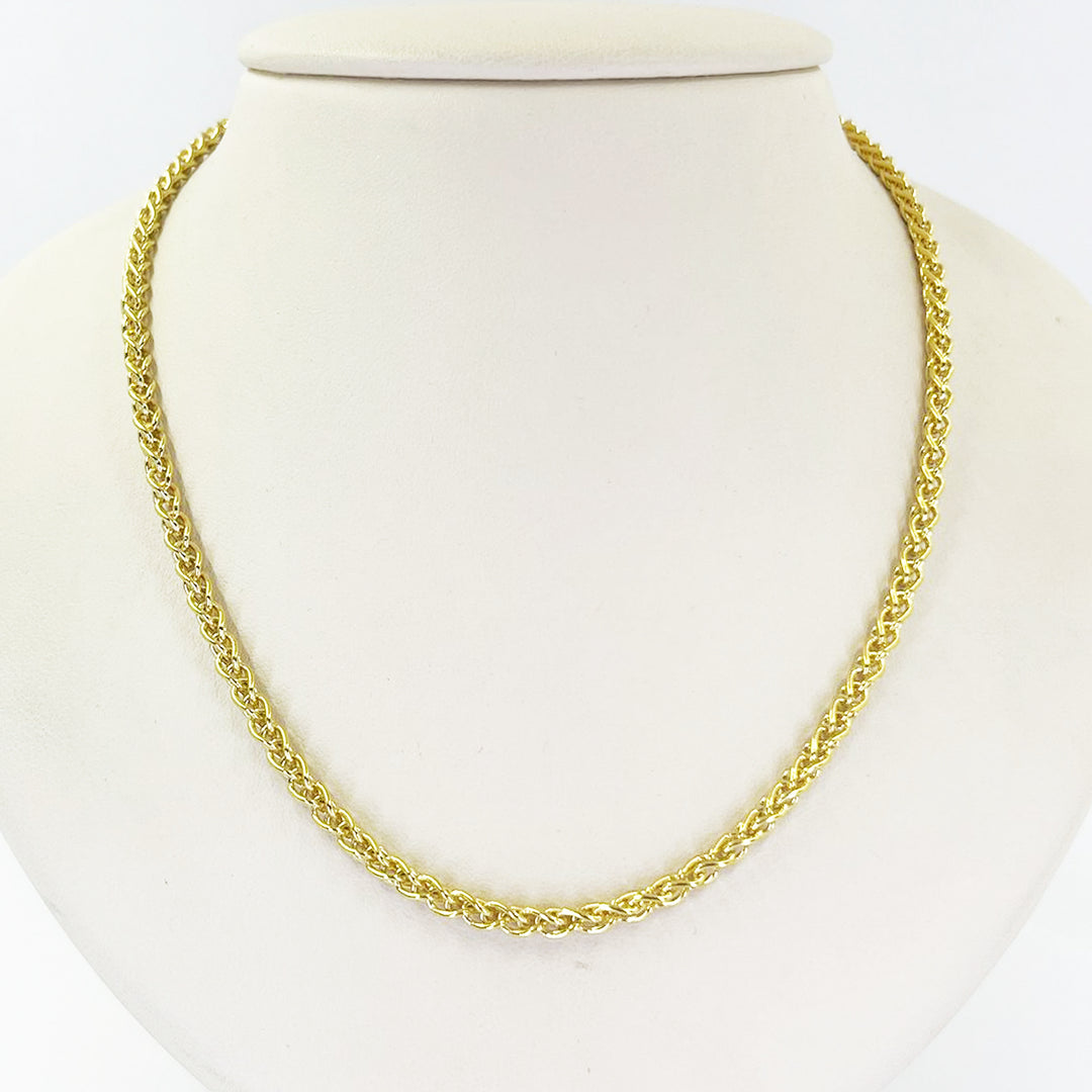 18K Yellow Gold Foxtail Necklace
