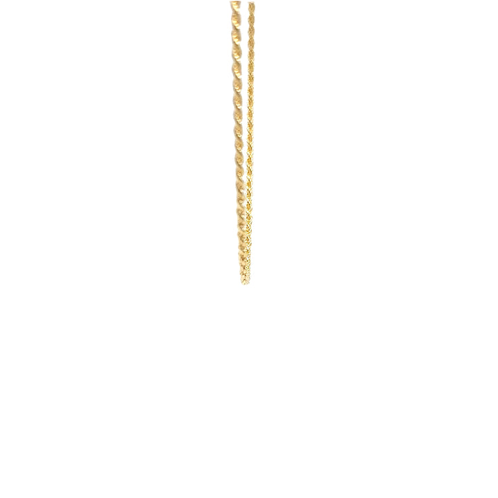 18K Yellow Gold Rope Chain Necklace