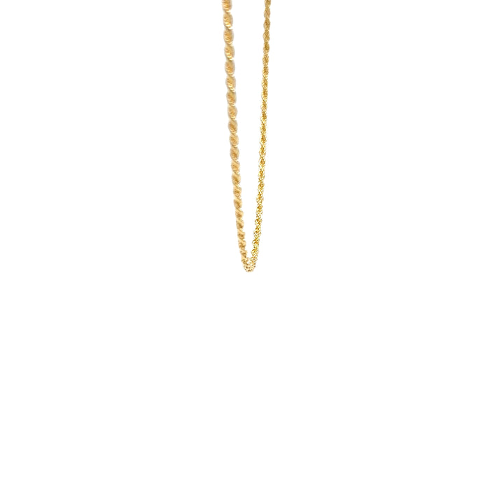 18K Yellow Gold Rope Chain Necklace