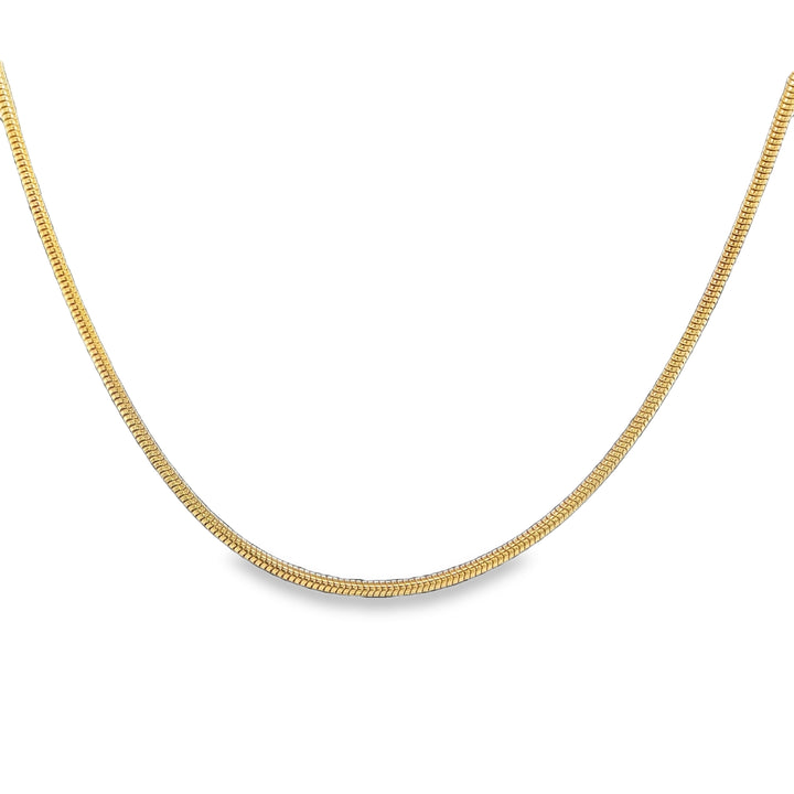 1.2mm 18K Yellow Gold Snake Link Necklace
