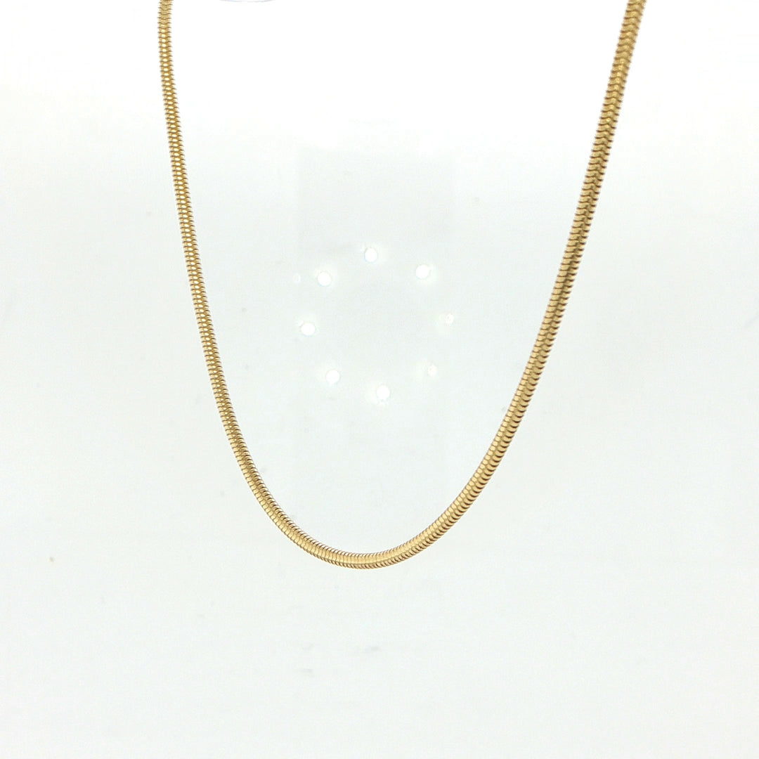 1.2mm 18K Yellow Gold Snake Link Necklace