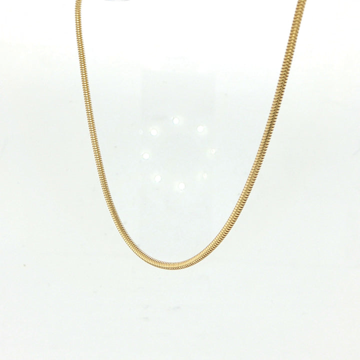 1.2mm 18K Yellow Gold Snake Link Necklace