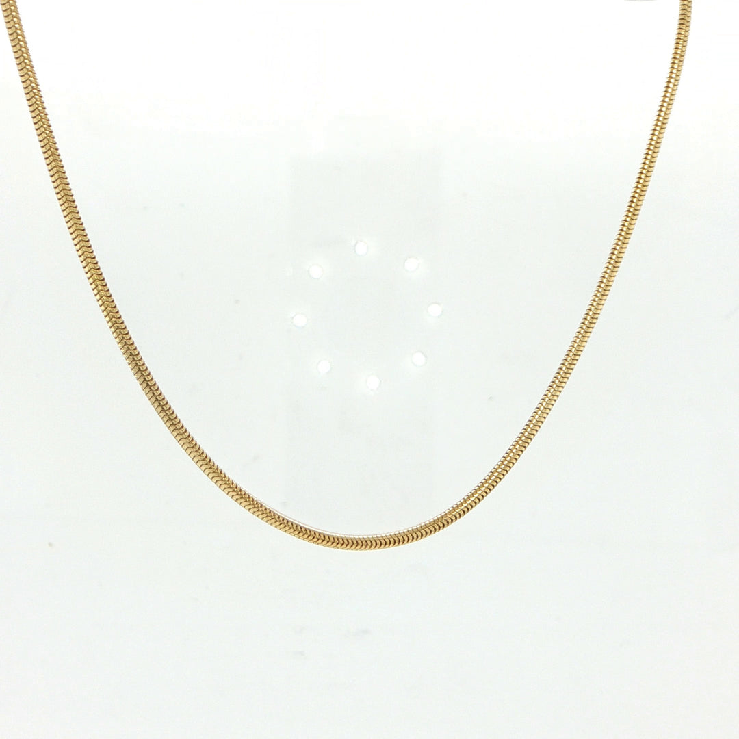 1.2mm 18K Yellow Gold Snake Link Necklace