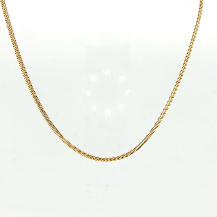 1.2mm 18K Yellow Gold Snake Link Necklace