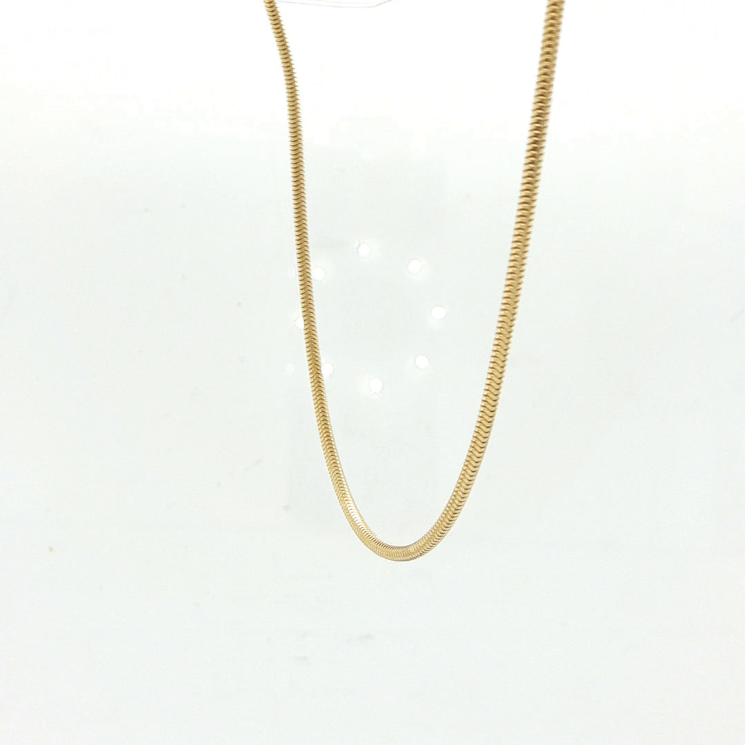 1.2mm 18K Yellow Gold Snake Link Necklace